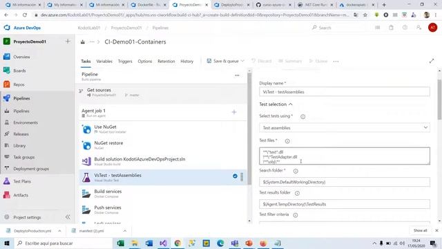 15. Azure DevOps - Creación de pipeline de CI con Docker смотреть онлайн