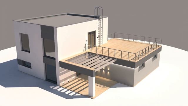 Проект дома "КУБ" в стиле Хай Тек для ипотеки за 3 млн. под 5% с 3 спальнями и гаражом на 2 авто смотреть онлайн