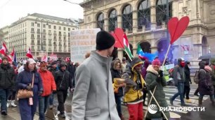 Протесты в Вене против обязательной вакцинации