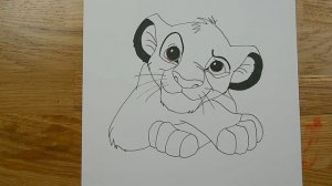 Как нарисовать Симбу Раскраски для детей Король Лев