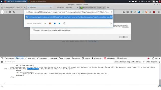 CSP Bypass - Inline code root-me (web-client) смотреть онлайн