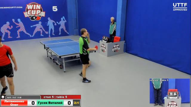13:00 Литвиненко Олег 2-3 Гусев Виталий  стол 5 ЮГ-2  09.10.20 смотреть онлайн