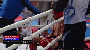 13.11.21 Нарезка с финального боя на Ч Европы по кикбоксингу. Никита Гуранда(красный)