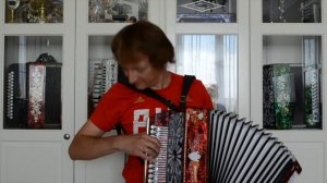 Гармонь "Куликово поле" в красном цвете До мажор