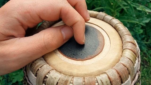 Как почистить мембрану мриданги (кожу и масалу)