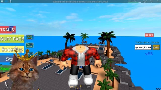 ТОП 1 ЗА МИНУТУ?! ЧИТЫ В РОБЛОКС СИМУЛЯТОР КАЧКА КОТИК ИГРОМАН смотреть онлайн