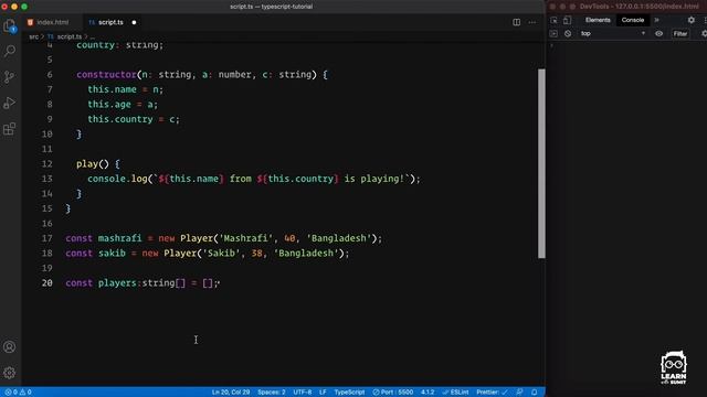 Lesson 9 - Classes - TypeScript Bangla ( বাংলা ) Tutorial Series