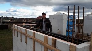 Двухэтажный дом из газобетона. Проект Z28 v2 от Z500. Строительство коробки из блока под ключ. 0+