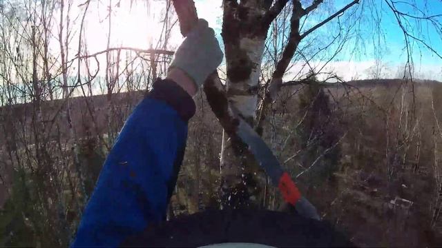 Что бы спилить дерево на кладбище нужно действовать осторожно Работа арбориста от первого лица смотреть онлайн