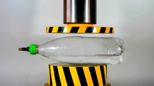 HYDRAULIC PRESS VS PLASTIC BOTTLE UNDER PRESSURE