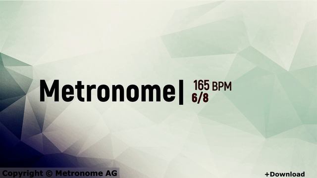 165 BPM Metronome 6/8 смотреть онлайн