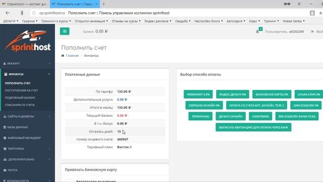 Регистрация доменного имени и заказ хостинга.