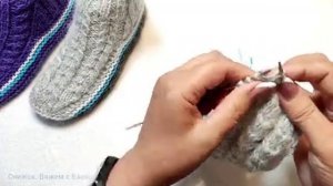?А давайте свяжем носочки из альпаки! ? МК➡️ На двух спицах без шва на подошве ?