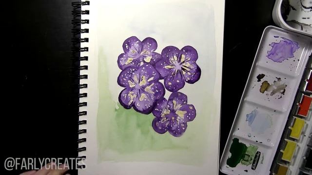 Petunia Cultuvars (Night Sky Petunia) Speed Painting смотреть онлайн