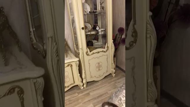 Гостиная Энрике Крем глянец Эра мебель. смотреть онлайн