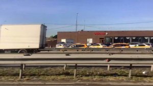 Поездка на автобусе 308 от Аэропорта Домодедово до Метро Домодедовская.