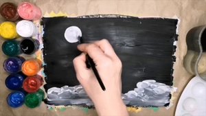 как нарисовать ночное небо