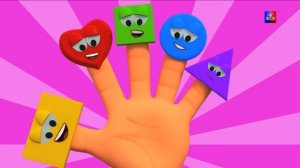 Формы Палец Семья | 3d рифмы | дети музыка | Nursery Rhymes | Poems For Kids | Shapes Finger Family