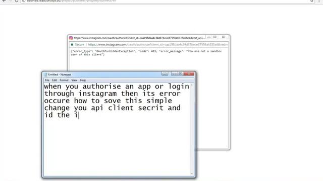 You are not a Sandbox User of This Client. Error Codeigniter-Instagram API | Instagram API смотреть онлайн
