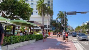 【4K】WALK along Collins Avenue MIAMI BEACH Florida USA travel