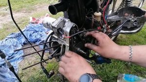 Мопед Альфа очередной ремонт цепь ГРМ звезды поршневая RX