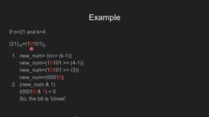 Check whether the bit at given position is set or unset | GeeksforGeeks