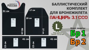 Баллистические пакеты для бронежилета Панцирь 3.1 от ССО размер L. Промо-ролик.