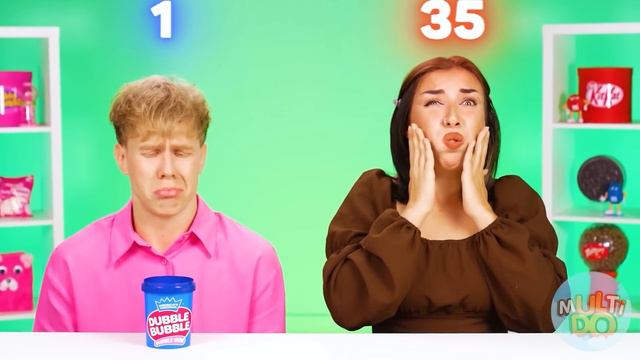 Жевательная Резинка vs Шоколадная Еда Челлендж | Битвы с едой от Multi DO Fun Challenge смотреть онлайн