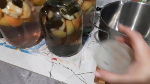 Компот на зиму яблочный с базиликом