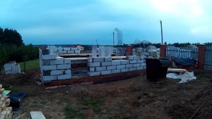 Стены гаража из газобетона. За 2 дня