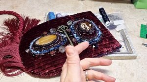 Вышиваю сумочку из бархата и делюсь секретами.