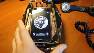 необычный телефон подставка под смартфон с ретро трубкой