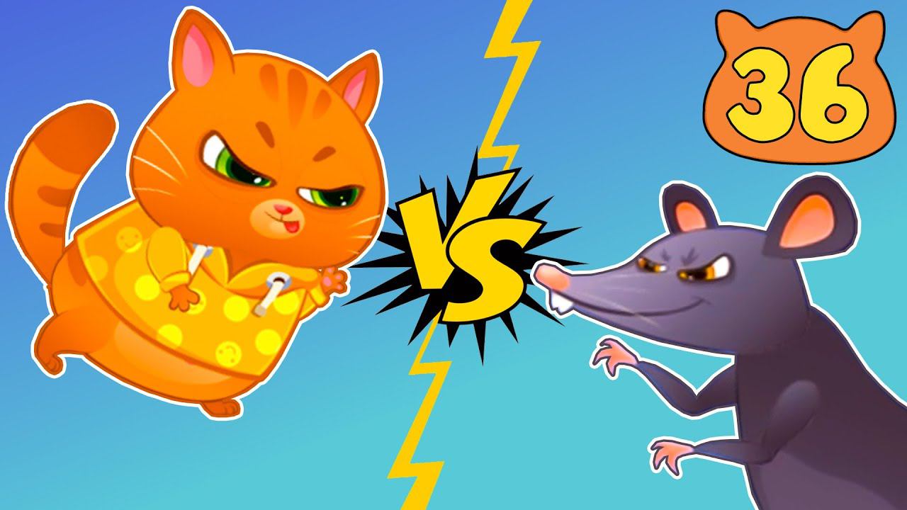 Суровый КОТИК БУБУ №36. Бубу против мышонка Фильки. Мультик ИГРА про котят на канале Хвостик ТВ смотреть онлайн