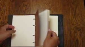 Кожаный блокнот на кольцах