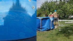 Установка каркасного бассейна.  Подложка под бассейн своими руками