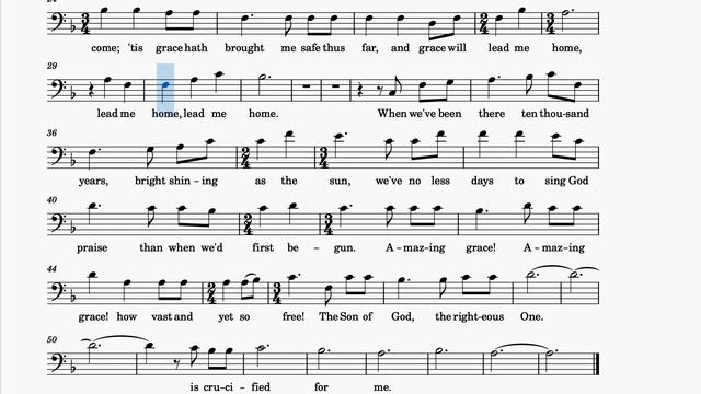 Amazing Grace Tenor Part смотреть онлайн