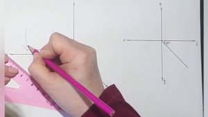 Построение проецирующих прямых. Видео 6. Профильно-проецирующая прямая.