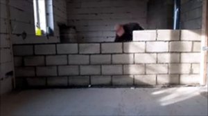 Перегородки из шлакоблока (отсевоблока)+ перемычки над проёмами из газоблока.