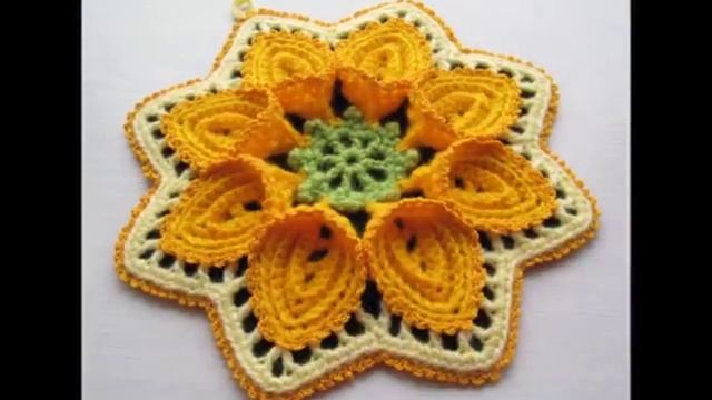 Уютные вязанные прихватки для кухни крючком