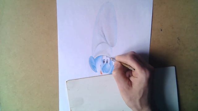 Как нарисовать 3д рисунок Растяпы из смурфиков смотреть онлайн