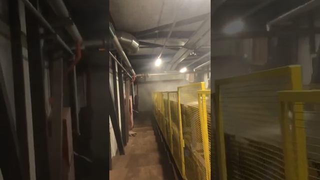 Работа дренчерной водяной завесы