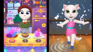 Talking Angela 1 vs Talking Angela 2 | Gameplay [IOS, Android game]