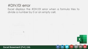 Types of Excel ERRORS & How to Handle them Smartly