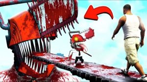 ЧЕЛОВЕК БЕНЗОПИЛА НАПАЛ НА МЕНЯ! Chainsaw Man и ОБЗОР МОДА в GTA 5 ВИДЕО