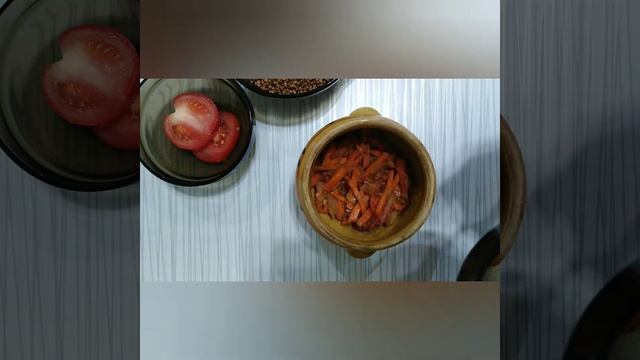 Легкий ужин, #гречка с #курицей в горшочке. И вкусно, и просто, и диетично!