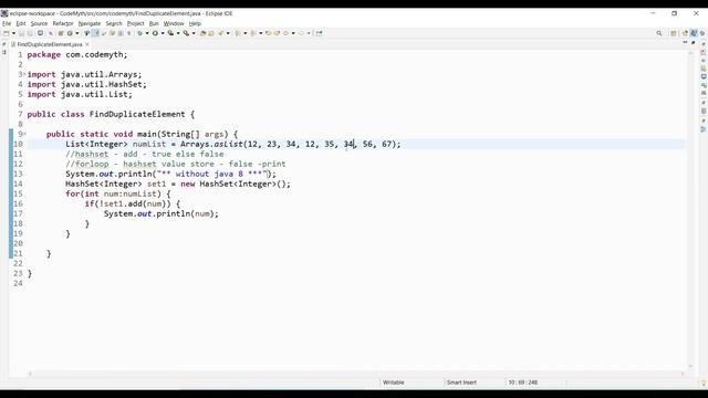 Find Duplicate Numbers using Java8 | Cognizant/TCS Java Interview Questions and Answer (HINDI)