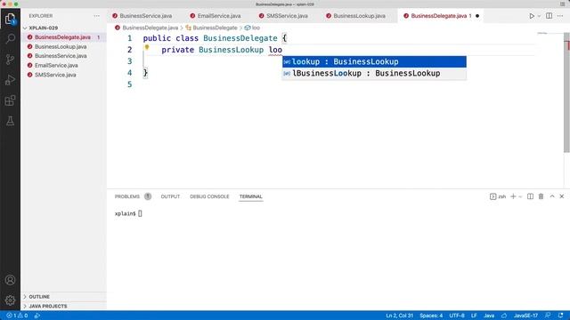 How to Build a Business Delegate design pattern using java with example