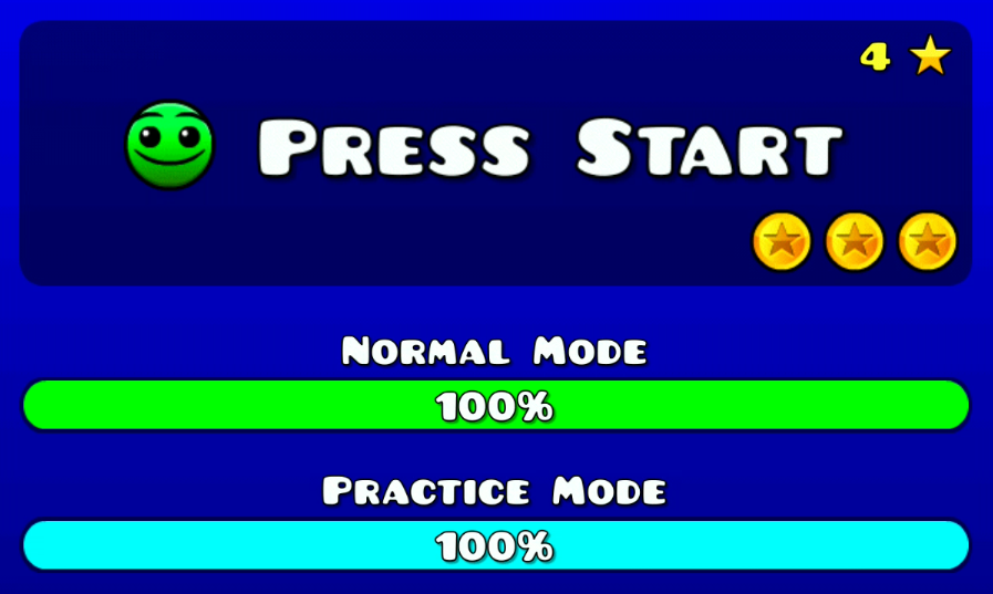 1 Уровень (Press Start) - Geometry Dash Subzero