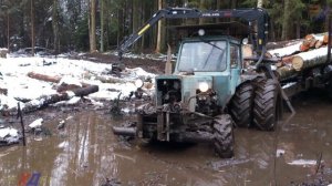 МТЗ грязи не боится, высокая проходимость, Толька 4х4, легендарный трактор с времен сове