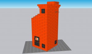 Порядовка печи голландка, проект 3D